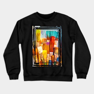 Abstract Paintbrushes Crewneck Sweatshirt